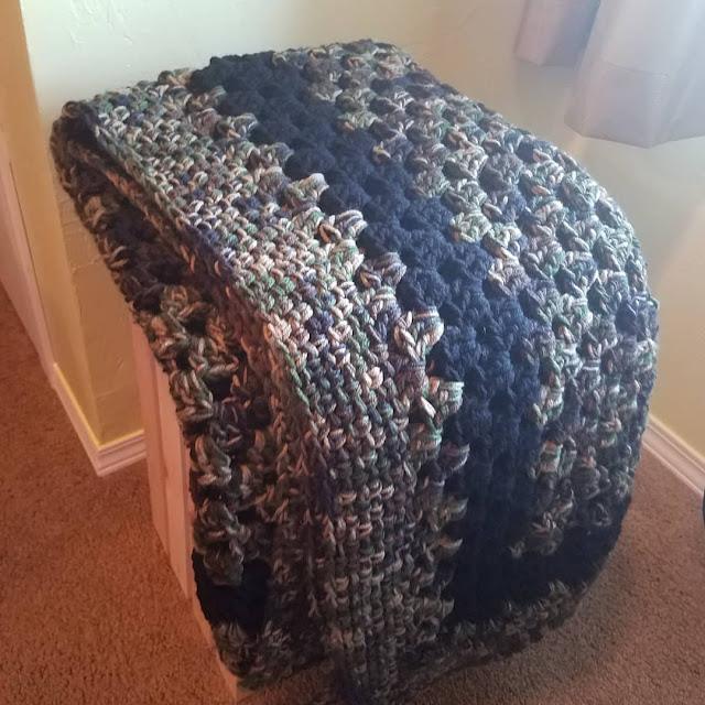 Chunky Granny Square Throw